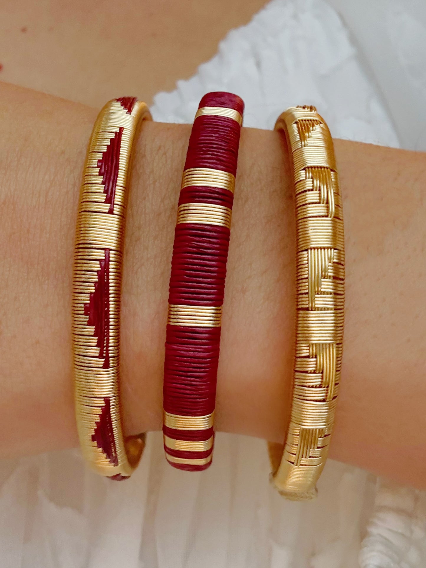 Burgundy Bangle Stack