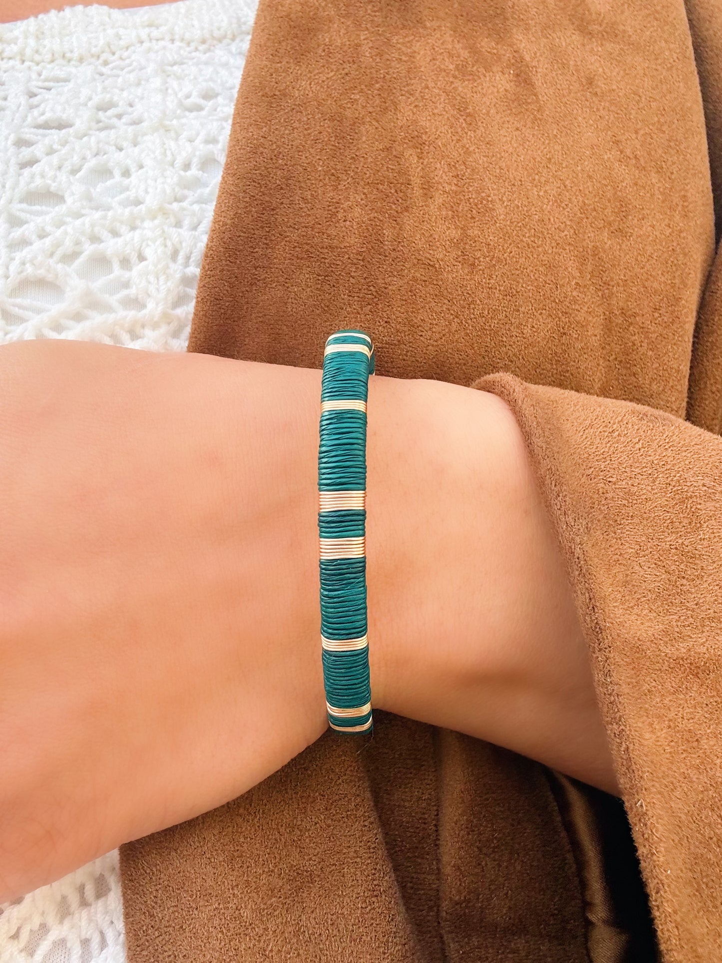 “Teal” Delicate Bangle