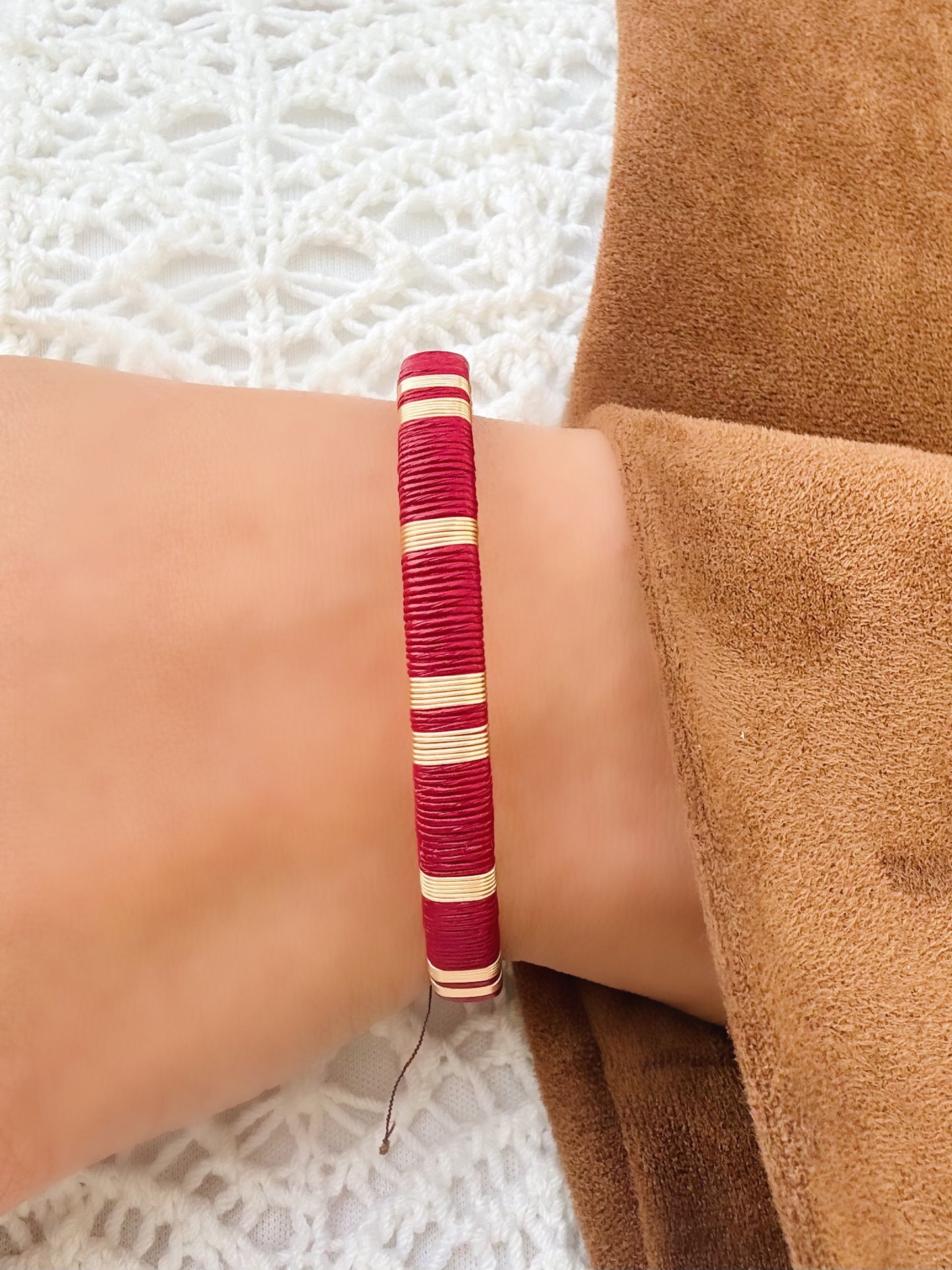 “Georgia” Red Delicate Bangle
