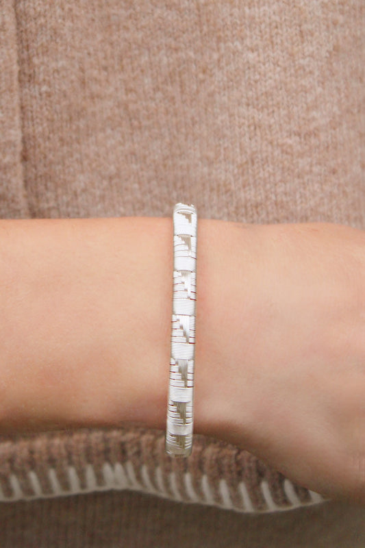 Silver “Trio” Delicate Bangle
